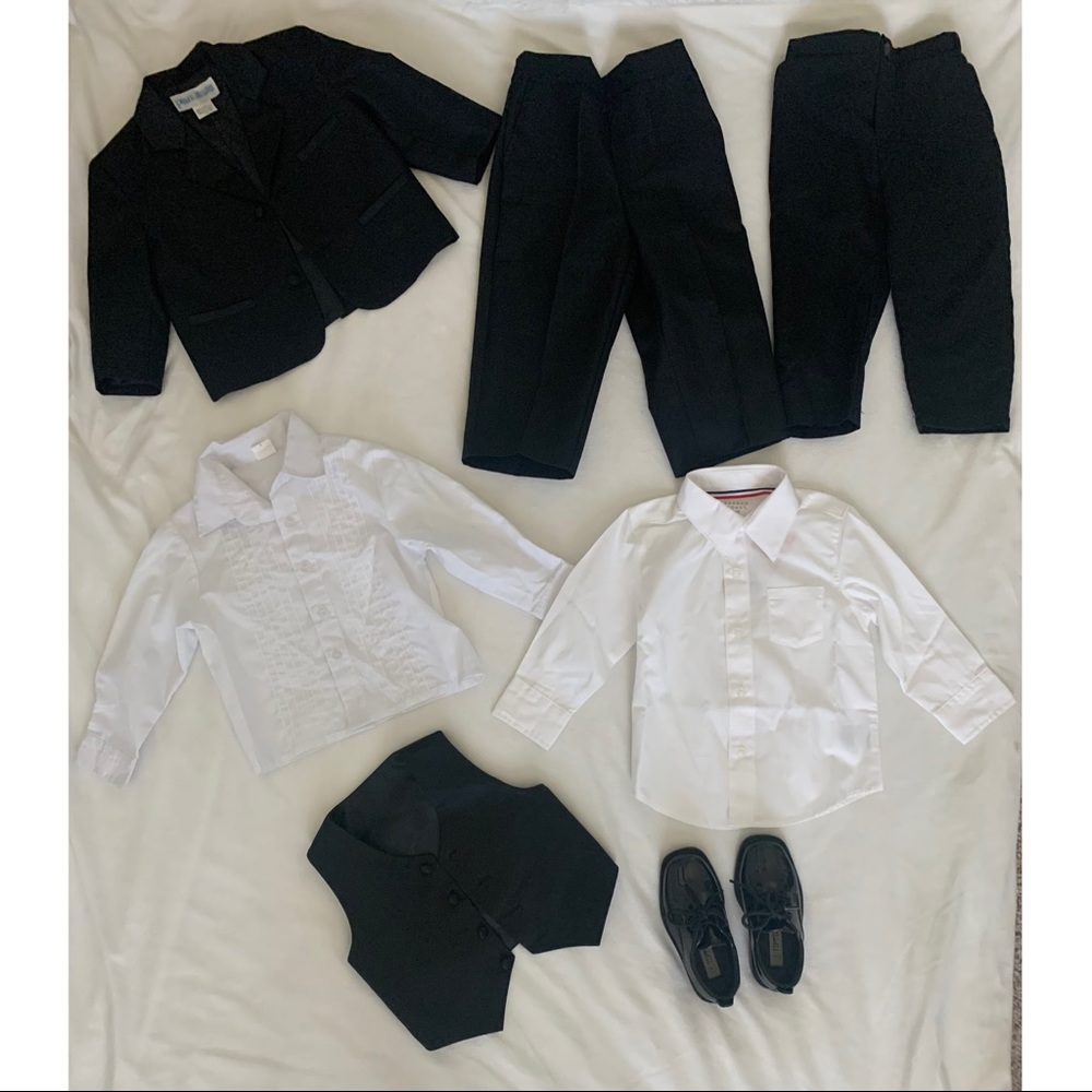 2T Tuxedo Set with Shoes